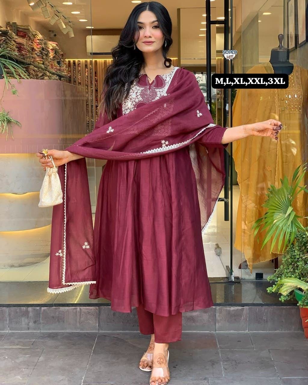 Anarkali kurti set