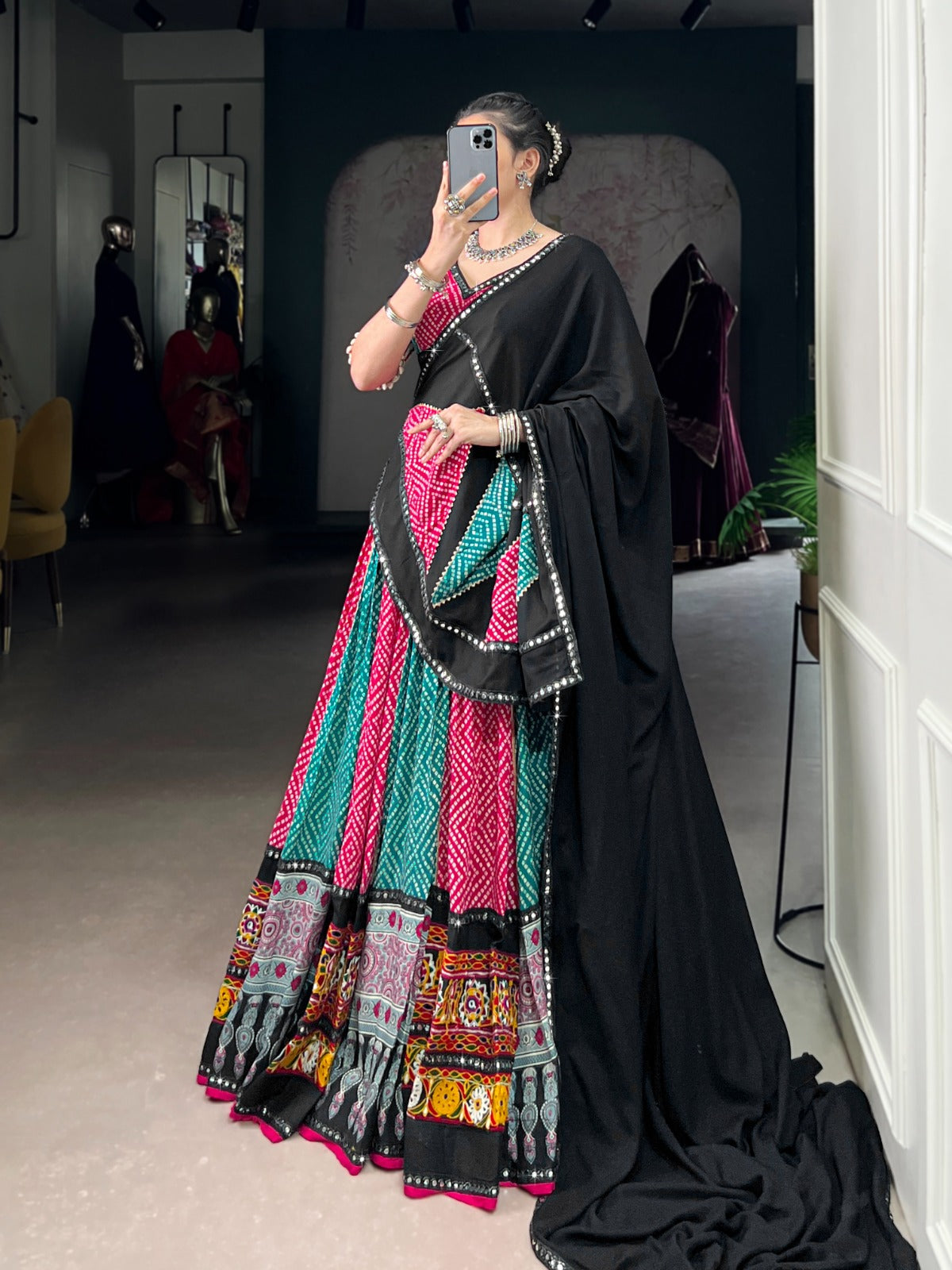 Navratri special bandhej lehanga