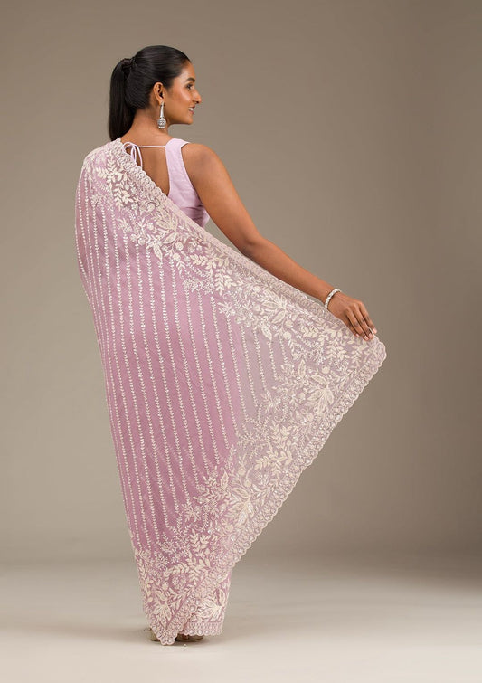 Georgette party wear saree