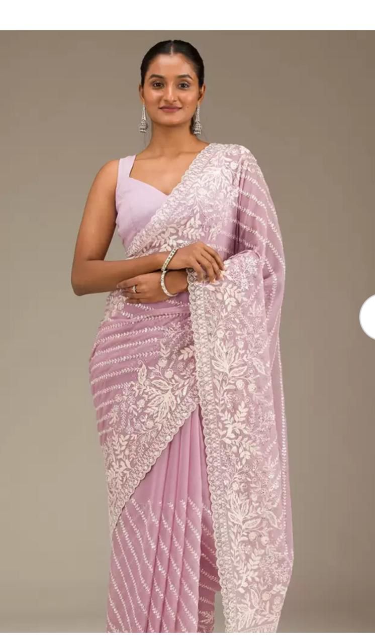 Georgette party wear saree