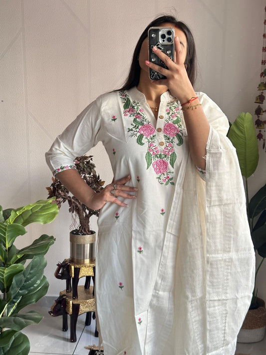 New Designers Kurti Pent Dupatta Set