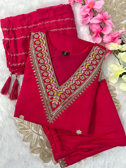 New Designers Kurti Pent Dupatta Set