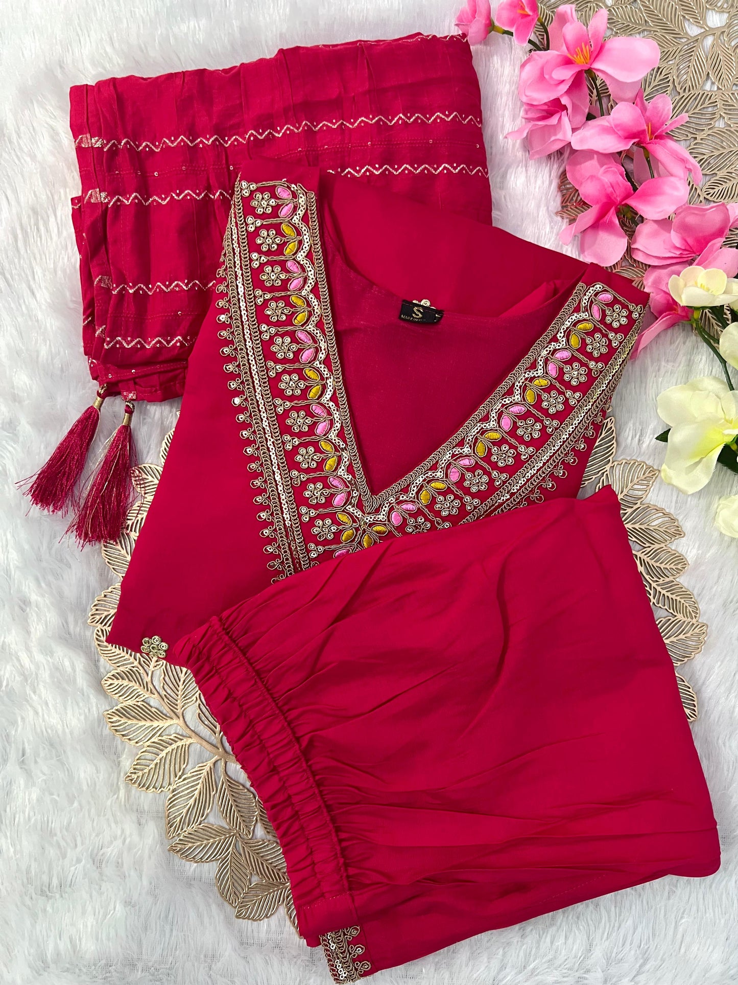 New Designers Kurti Pent Dupatta Set