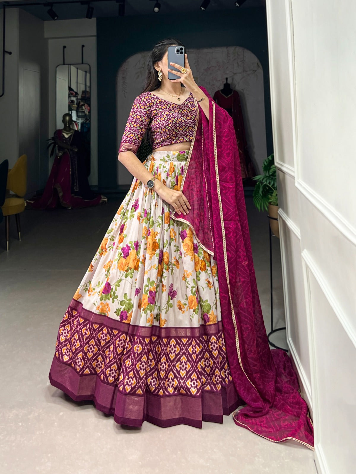 Silk Lehanga
