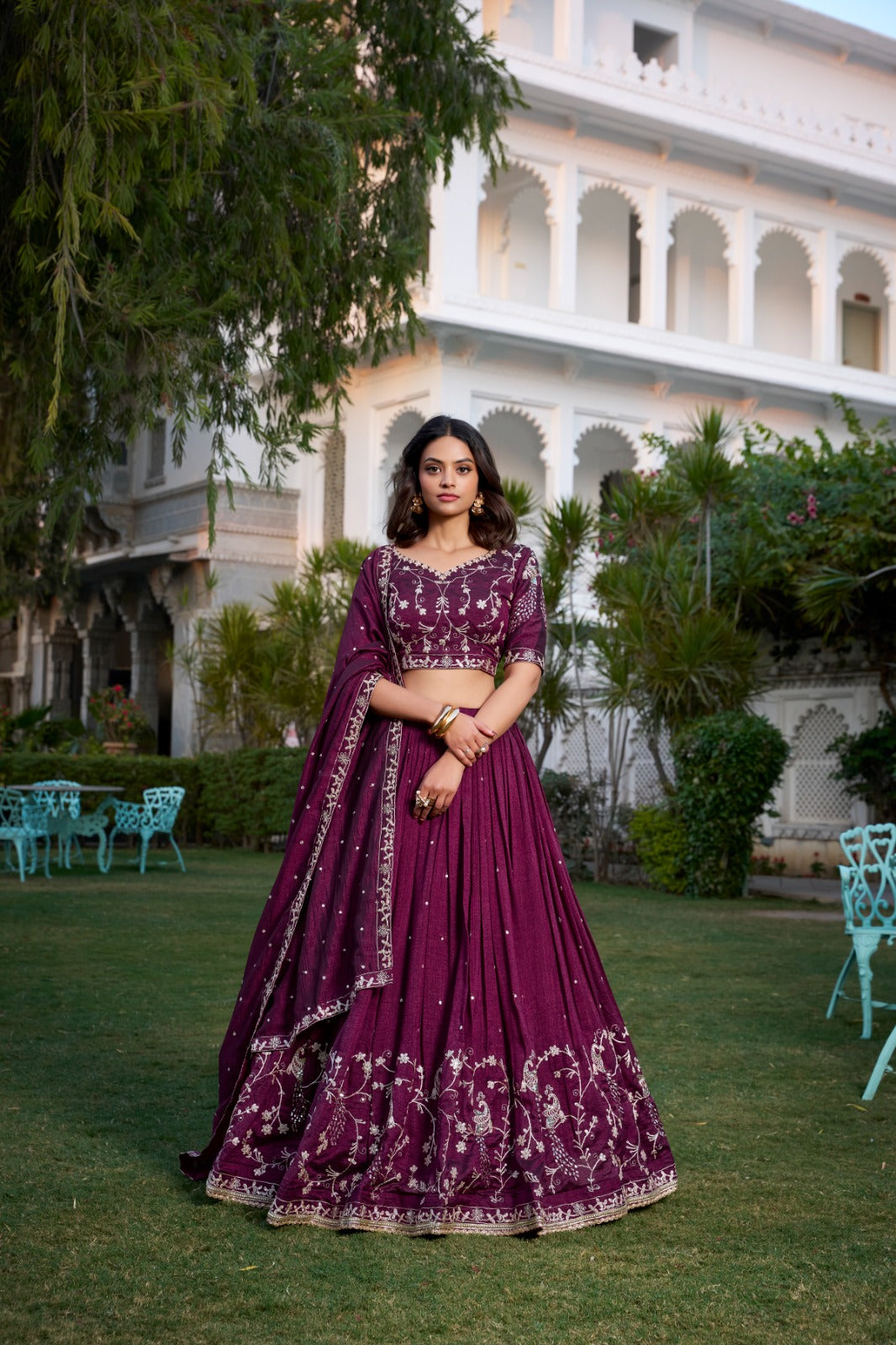 Silk lehenga